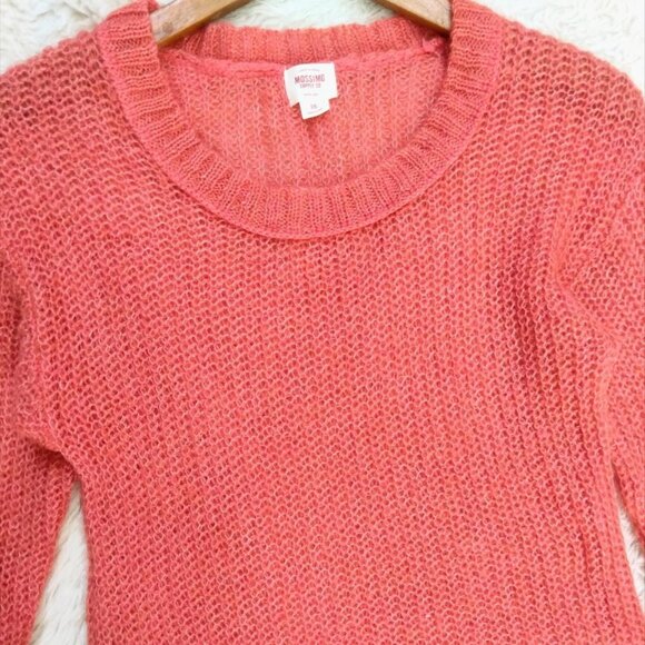 Mossimo Supply Co Women's Open Knit Sweater S Lightweight Mohair Wool Crewneck - Picture 3 of 3